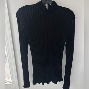 L'AGENCE Black Turtleneck Sweater